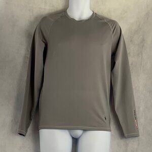 Polo Sport Men's Quick Dry Baselayer Long Sleeve Thermal T-Shirt, Gray, Small